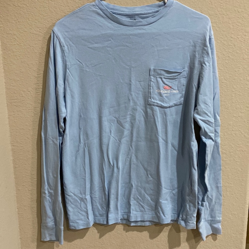 vineyard vines blue lacrosse long sleeve XS
